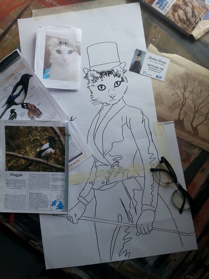 Caroline Ginger Grant, reference material for painting by Julian Quaye